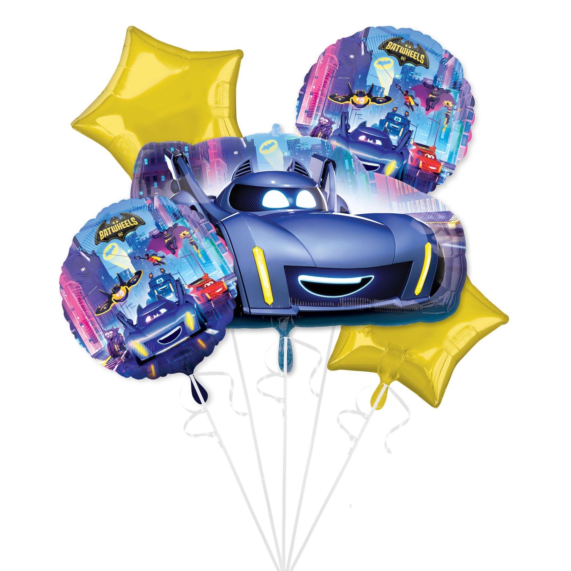 DC Batwheels Foil Balloon Bouquet with Balloon Weight